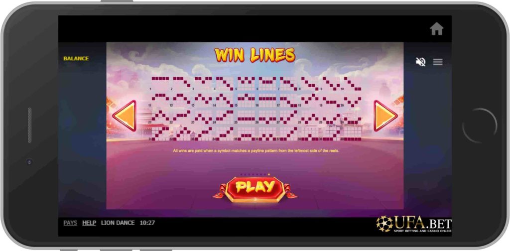 Pay Lines เกมสล็อตมังกร บน Red Tiger Slot