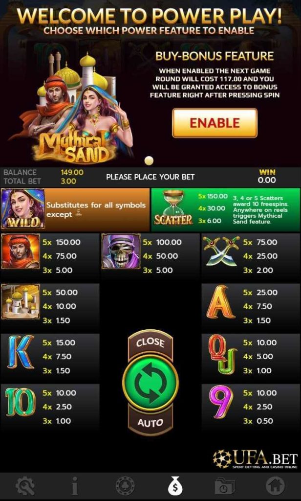 Mythical Sand ซื้อฟรีสปิน บน Joker Gaming